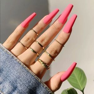 Long Coffin Fake Nail